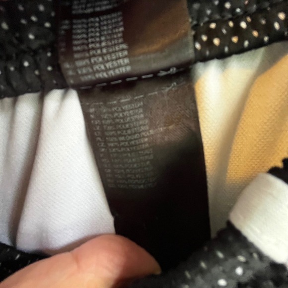 Adidas Basketball Shorts Black White Three Stripe Mesh Athletic Climalite - Picture 10 of 12